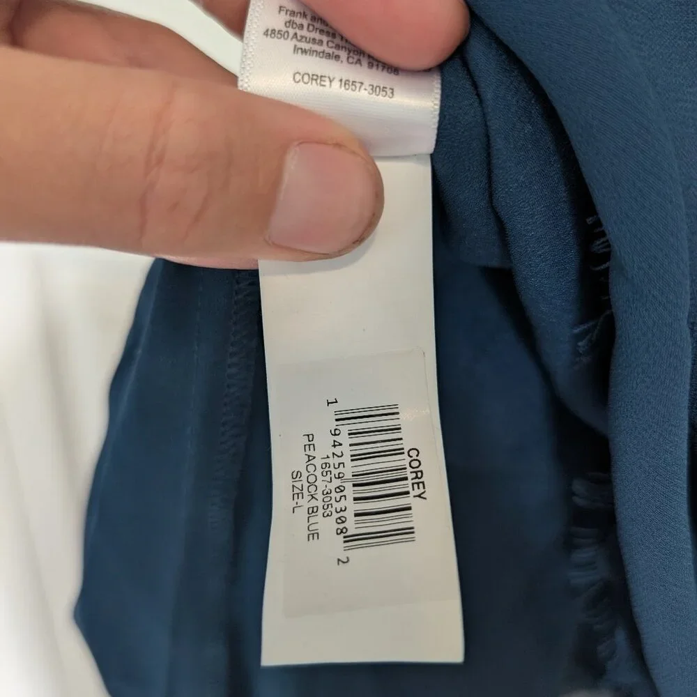 NWT Dress the Population Corey Dress in Peacock blue Size L - Picture 8 of 9